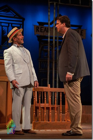 Ben Prayz and Daniel Eilola in “Inherit the Wind” at the Lake Worth Playhouse. (Photo by Amanda Roy)