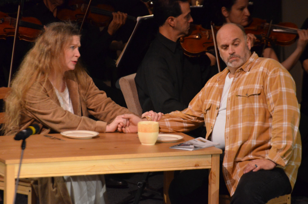 Sarah Helen-Land (Judy) and Ardean Landhuis (Dennis) in Not In My Town. (Photo by F.S. Hindle)