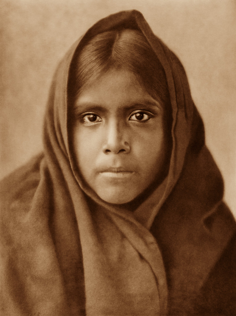 Qahatika Girl (1907), by Edward S. Curtis. This photo was taken in southwestern Arizona.