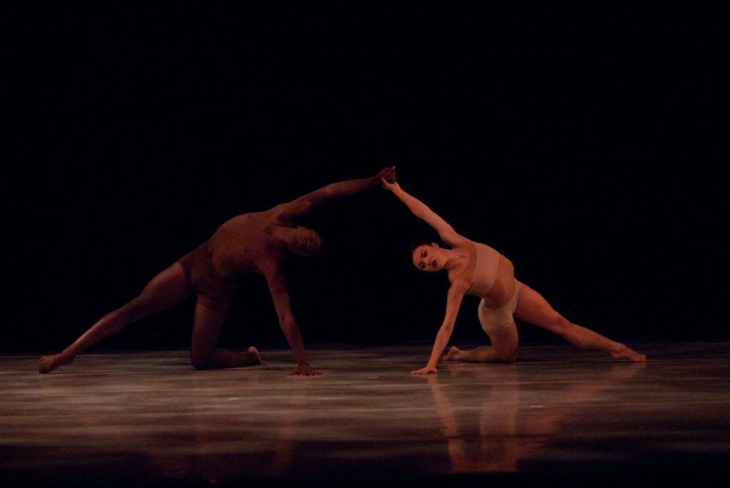 Tyveze Littlejohn and Madeleine Miller in Space Between Words. (Photo by Janine Harris)
